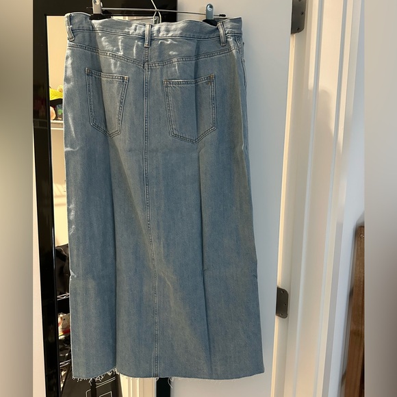 Madewell Rilee Denim Midi Skirt Fitzgerald wash size 31 NWT - Picture 8 of 8
